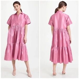 Kimberly Goldson Donni Midi Dress Pink